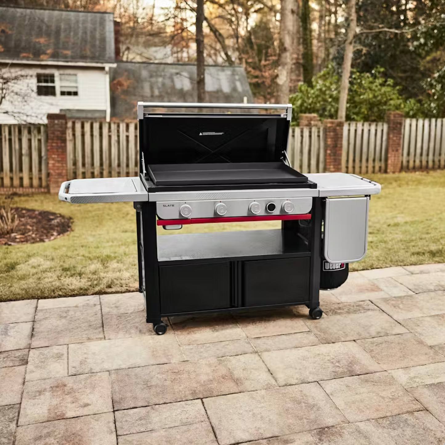 Slate 36" Rust-Resistant Griddle con Mesa Extendible