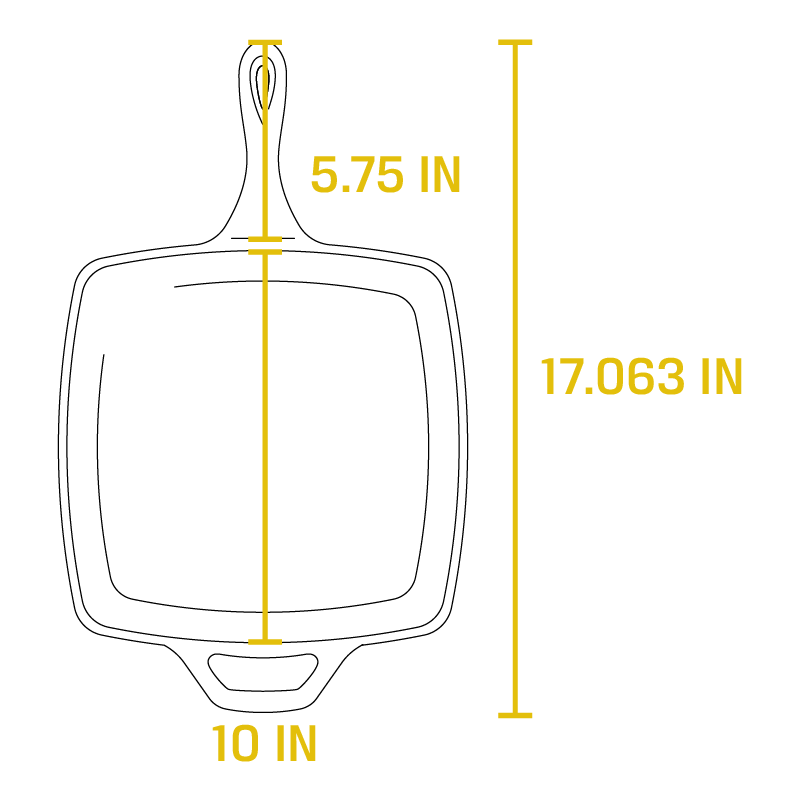 10.5" Square Cast Iron Skillet