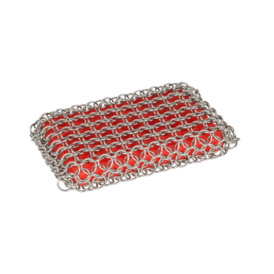 Red Chainmail Scrubbing Pad
