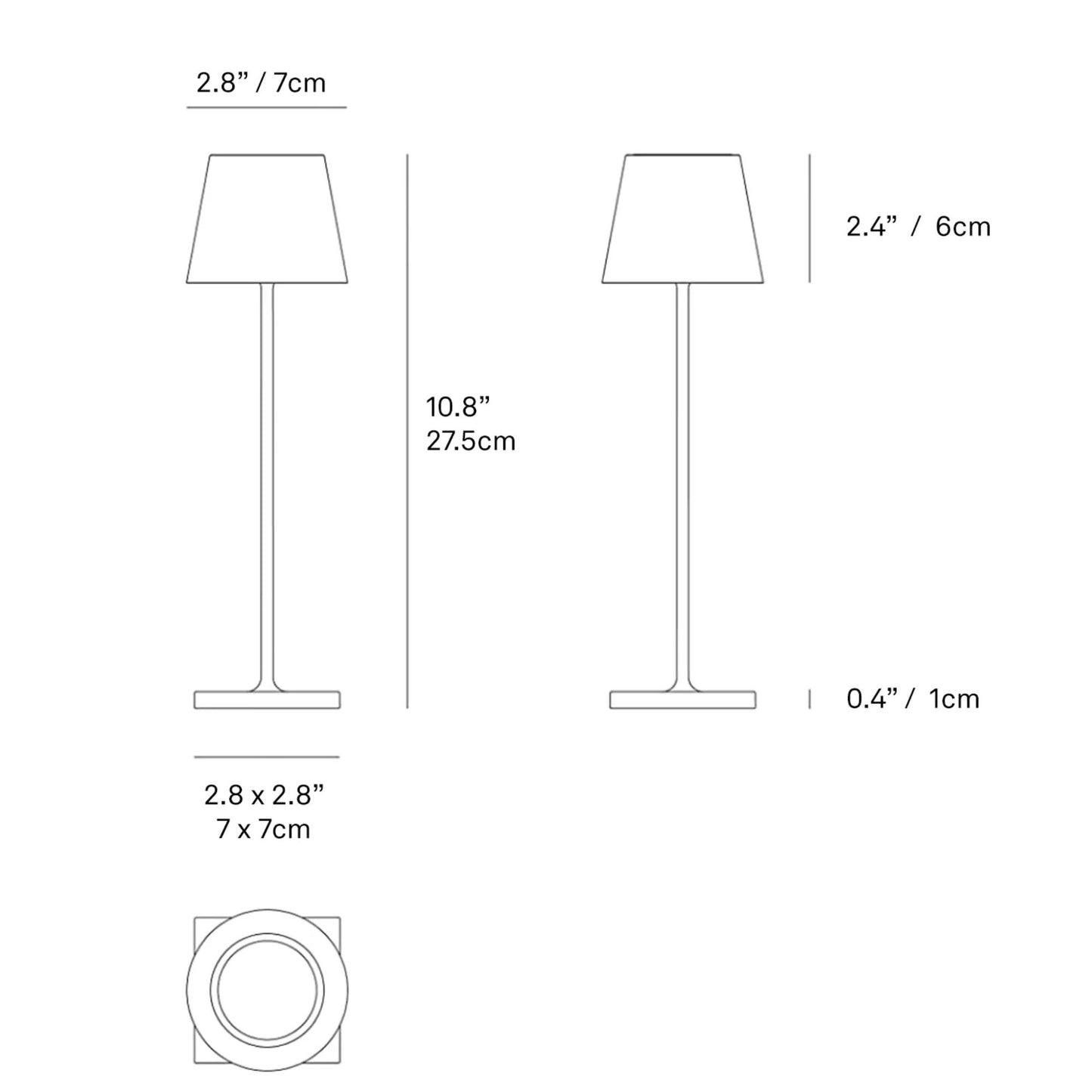 Lámpara de mesa Poldina Pro Micro