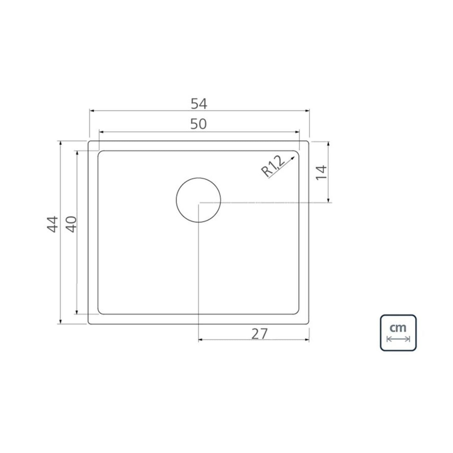 Cubeta en acero inoxiable Design Collection Quadrum 50