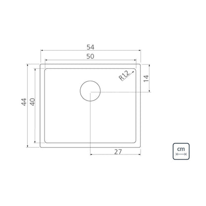 Cubeta en acero inoxiable Design Collection Quadrum 50