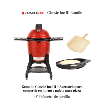Kamado Classic Joe III + DoJoe + Pizza Peel - Bundle