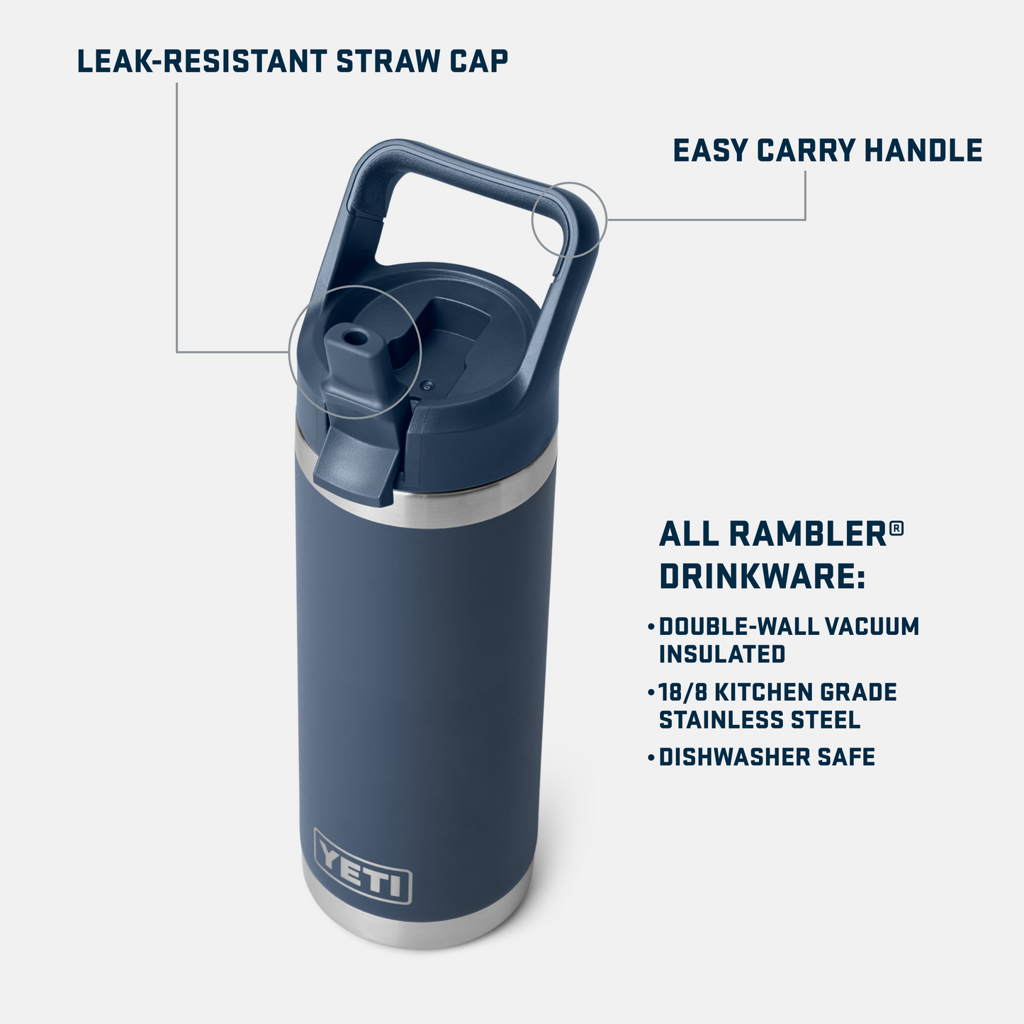 18 oz Straw Water Bottle