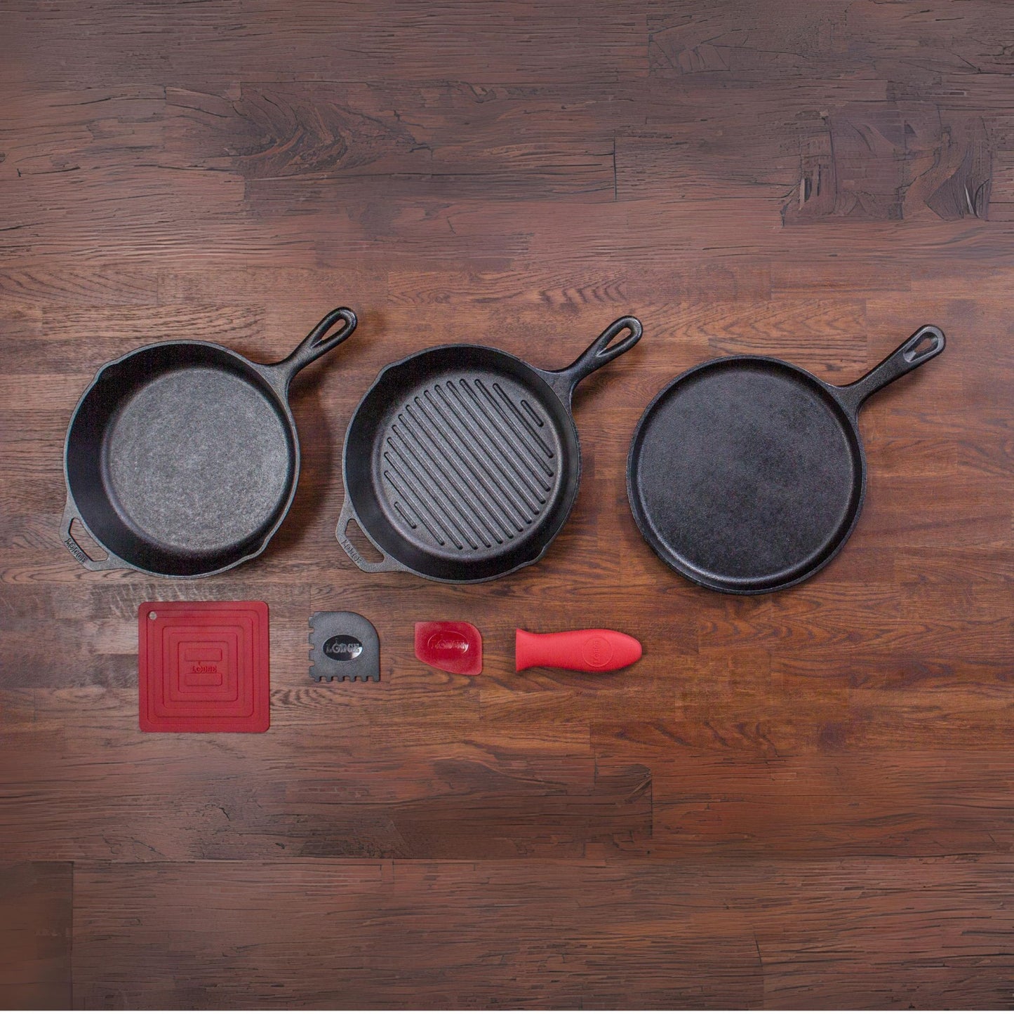 Essential Seasoned Cast Iron Pan Set