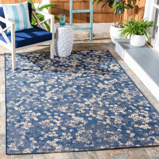 Alfombra Rectangular Mediana Beige/Navy