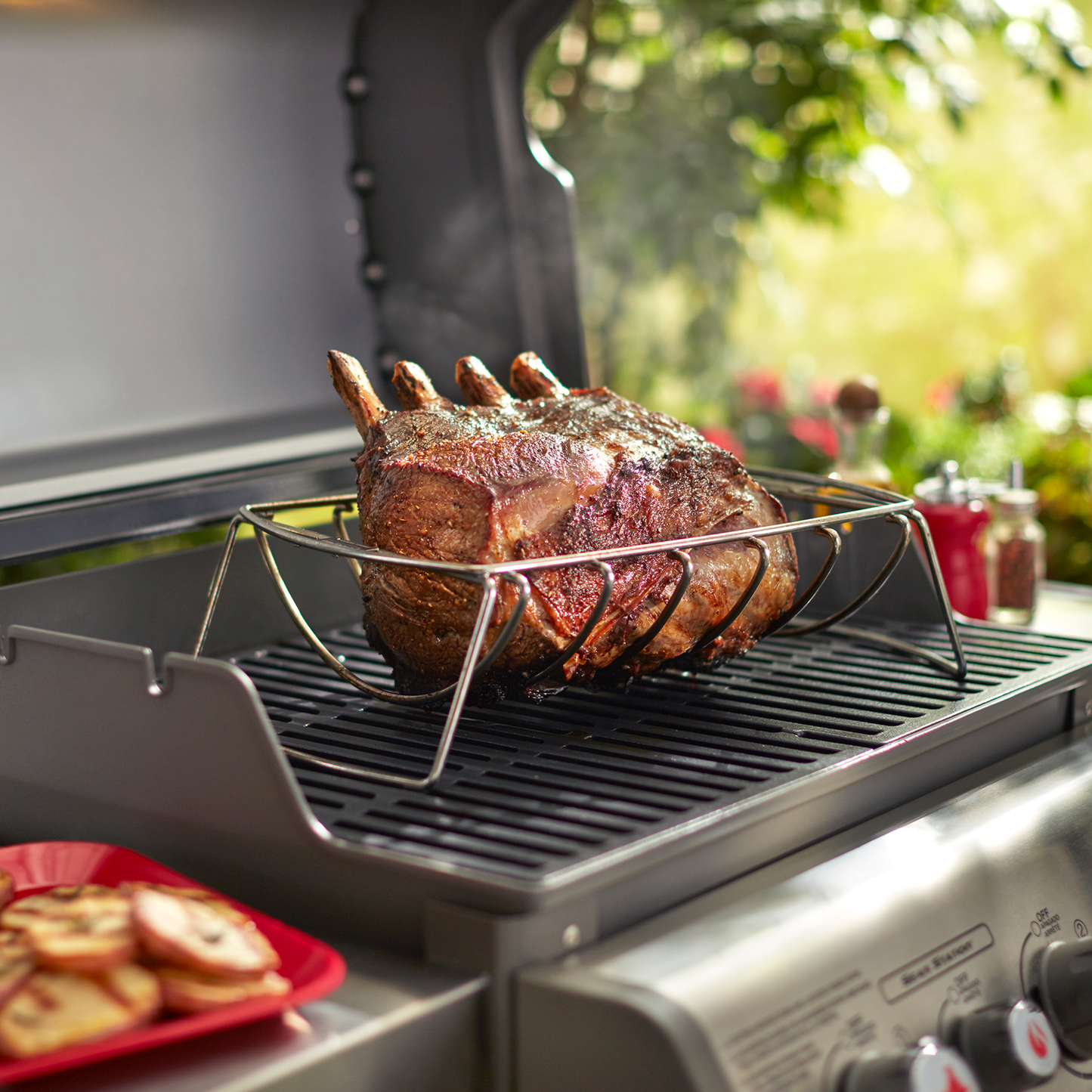 Costillar grande para costillas y culotte - Premium Grilling Rack