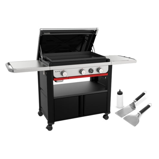 Slate Rust-Resistant 30" con Termómetro digital + CLEANING KIT 8PC + GRIDDLE CLEANING STONES 3pc + TOOL SET STARTER SET