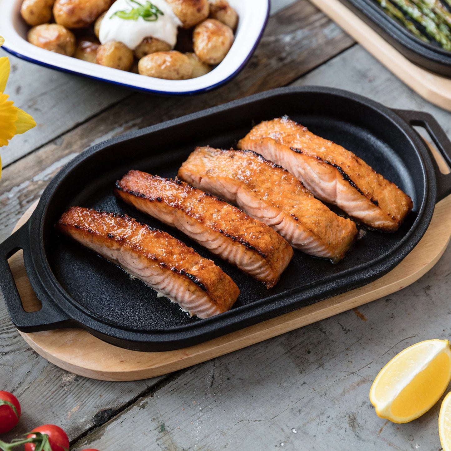 Sizzler Pan with Removable Handle