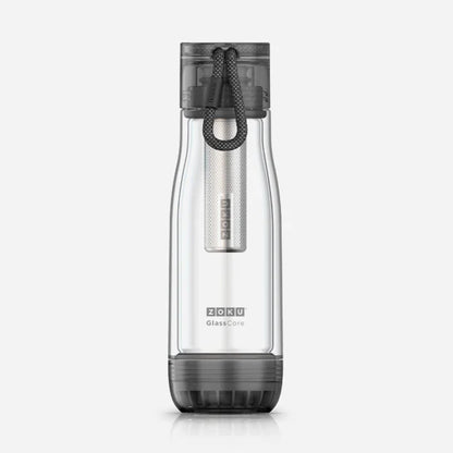 Botella con interior de vidrio e infusor de té